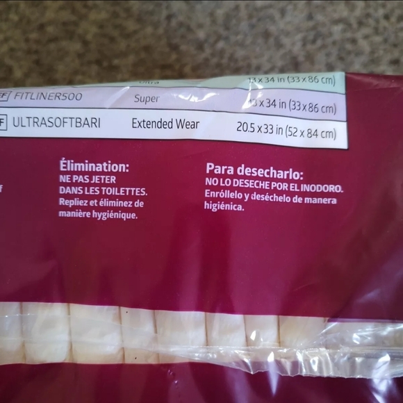 Medline FitRight Extra Incontinence Liner Pad 13x34 20Ct (Missing 3) 4D Core - Picture 14 of 16